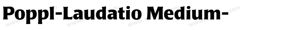 Poppl-Laudatio Medium字体转换